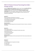 PSYC 101 Module 9 &vert; Introduction to Psychology Exam Q&A &vert; Portage Learning