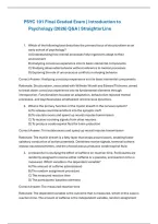 PSYC 101 Final Exam &vert; Introduction to Psychology Exam Q&A &vert; Portage Learning