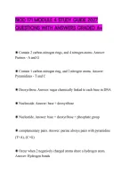 Biod 171 Module 4 Study Guide 2027&NewLine;Questions With Answers Graded A&plus;