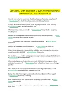 CBP Exam 7 with all Correct & 100&percnt; Verified Answers &vert;Latest Version &vert;Already Graded A&plus;