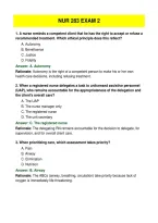 NUR 283 Exam 2 &ndash; Nursing Practice Questions with Answers and Rationales