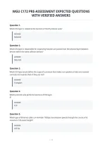 Wgu C172 Pre-Assessment Expected Questions&NewLine;With Verified Answers&NewLine;