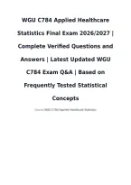 WGU C784 Applied Healthcare Statistics Final Exam 2026&sol;2027 &vert; Practice Questions&comma; Answers & Detailed Rationales