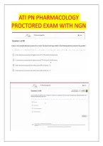 PN Pharmacology Proctored Exam with NGN Practice Questions and Answer Rationales&NewLine;&NewLine;