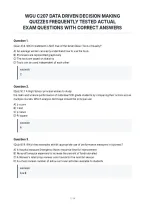 Wgu C207 Data Driven Decision Making&NewLine;Quizzes Frequently Tested Actual&NewLine;Exam Questions With Correct Answers
