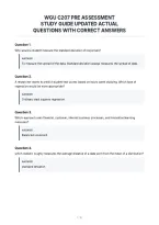 Wgu C207 Pre Assessment&NewLine;Study Guide Updated Actual&NewLine;Questions With Correct Answers&NewLine;