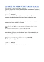 CDCR Exam 3 Questions with Correct Answers 2026&ndash;2027 &vert; Exam Preparation Study Guide&NewLine;&NewLine;