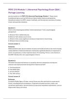 PSYC 210 Module 1 &vert; Abnormal Psychology Exam Q&A &vert; Portage Learning