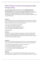 PSYC 210 Module 3 &vert; Abnormal Psychology Exam Q&A &vert; Portage Learning