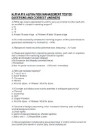 Alpha Phi Alpha Risk Management Tested&NewLine;Questions And Correct Answers