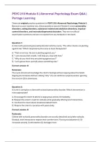 PSYC 210 Module 5 &vert; Abnormal Psychology Exam Q&A &vert; Portage Learning