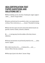 Aea Certification Test&NewLine;Paper Questions And&NewLine;Solutions Set 3