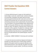 D027 Practice Test Questions With Correct Answers