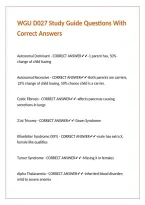 WGU D027 Study Guide Questions With Correct Answers