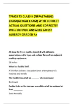 Tfm03 Tx Class K &lpar;Nfpa17A&96&rpar; &NewLine;Exam&lpar;Actual Exam&rpar; With Correct &NewLine;Actual Questions And Correctly &NewLine;Well Defined Answers Latest &NewLine;Already Graded A&plus;