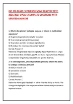 Bio 230 Exam 2 Comprehensive Practice Test&colon; 2026&sol;2027 Update Complete Questions With Verified Answers