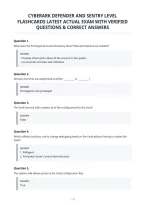 Cyberark Defender And Sentry Level&NewLine;Flashcards Latest Actual Exam With Verified&NewLine;Questions & Correct Answers