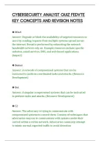 Cybersecurity Analyst Quiz Fedvte&NewLine;Key Concepts And Revision Notes
