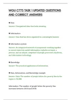 Wgu C773 Task 1 Updated Questions&NewLine;And Correct Answers
