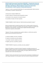 NR 302 Health Assessment Study Guide 2026&sol;2027 &vert; Chamberlain University College of Nursing &vert; Nursing Exam Prep&comma; Health History&comma; Physical Assessment&comma; Vital Signs&comma; Interviewing&comma; Clinical Judgment&comma; Head-to-Toe Assessment&comma; Documentation&comma; Practice Questions an