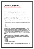 Psychiatric Technician Basic Nursing and Medical Surgical Nursing Questions and Answers 2026-2027 Accurate Verified