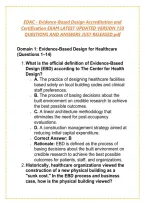 EDAC - Evidence-Based Design Accreditation and Certification EXAM LATEST UPDATED VERSION 150 QUESTIONS AND ANSWERS JUST RELEASED&period;pdf