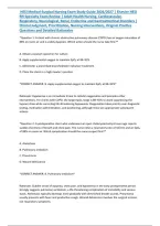 HESI Medical-Surgical Nursing Exam Study Guide 2026&sol;2027 &vert; Elsevier HESI RN Specialty Exam Review &vert; Adult Health Nursing&comma; Cardiovascular&comma; Respiratory&comma; Neurological&comma; Renal&comma; Endocrine and Gastrointestinal Disorders &vert; Clinical Judgment&comma; Prioritization&comma; Nursi