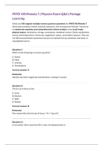 PHYS 165 Module 7&vert; Physics Exam Q&A &vert; Portage Learning