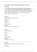 PHYS 165 Module 8 &vert; Physics Exam Q&A &vert; Portage Learning