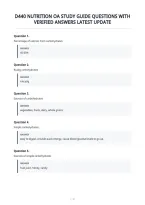 D440 Nutrition Oa Study Guide Questions With&NewLine;Verified Answers Latest Update