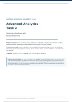 WGU D604 Task 2&colon; Sentiment Analysis with Neural Networks &vert; Complete Project Report&comma; Bi-LSTM Model & Python Code &vert; 2026&sol;2027 Updated