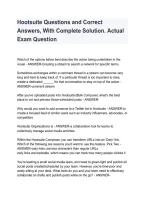 Hootsuite Exam Preparation 2026&sol;2027 &vert; Questions&comma; Answers & Explanations
