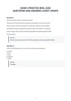 Exam 4 Practice Biol 223A&NewLine;Questions And Answers Latest Update