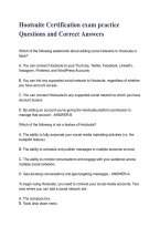 Hootsuite Certification Questions 2026&sol;2027 &vert; Study Guide & Exam Review