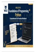 WGU E010 Foundations of Programming &lpar;Python&rpar; &vert; Comprehensive OA Practice Workbook &vert;  Questions&comma; Coding Exercises&comma; Answers & Explanations &vert; 2026&sol;2027 Updated