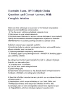 Hootsuite Certification Exam 2026&sol;2027 &vert; 149 Practice Questions&comma; Answers & Complete Solutions