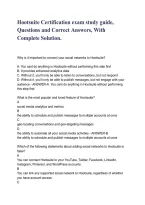 Package Deal&colon; Hootsuite Platform Training & Certification 2026&sol;2027 &vert; Complete Study Guide&comma; Practice Questions & Answers&comma; Certification Exam Prep