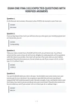 Exam One Fina 3332 Expected Questions With&NewLine;Verified Answers