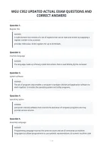 Wgu C952 Updated Actual Exam Questions And&NewLine;Correct Answers