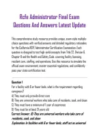 Rcfe Administrator Final Exam Qestions And Answers Latest Update