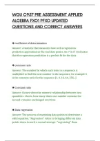 Wgu C957 Pre Assessment Applied&NewLine;Algebra Fxo1 Pfxo Updated&NewLine;Questions And Correct Answers