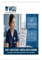 WGU D449 Case Studies &vert; Questions and Answers &vert; Acute Stress Disorder&comma; Nursing Interventions & Clinical Judgment &vert; 2026&sol;2027 Updated Complete&period;