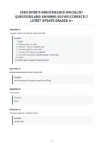 Exos Sports Performance Specialist&NewLine;Questions And Answers Solved Correctly&NewLine;Latest Update Graded A&plus;