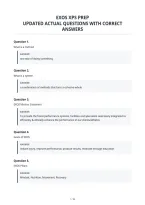 Exos Xps Prep&NewLine;Updated Actual Questions With Correct&NewLine;Answers&NewLine;