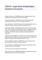 COG170 Cogito Roles & Stakeholders 2026&sol;2027 &vert; Questions & Answers