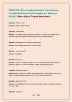 HOSA EMT Exam Study Questions and Answers &NewLine;&vert;Verified Solutions Pre-Evaluated A&plus;&period; Updated &NewLine;2026&sol;27 &lpar;Most Likely Tested Questions&rpar;&period;