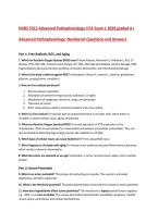 NURS 5315 Advanced Pathophysiology UTA Exam 1 2026 graded A&plus;&NewLine;Advanced Pathophysiology&colon; Numbered Questions and Answers&NewLine;