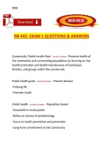NR 442 Exam 1 Questions and Answers &ndash; Community Health Nursing Exam Preparation Study Guide