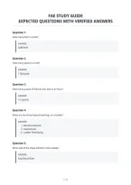 Fae Study Guide&NewLine;Expected Questions With Verified Answers