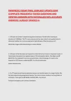 Paramedic Fisdap Final &vert;20262027 Update Exam